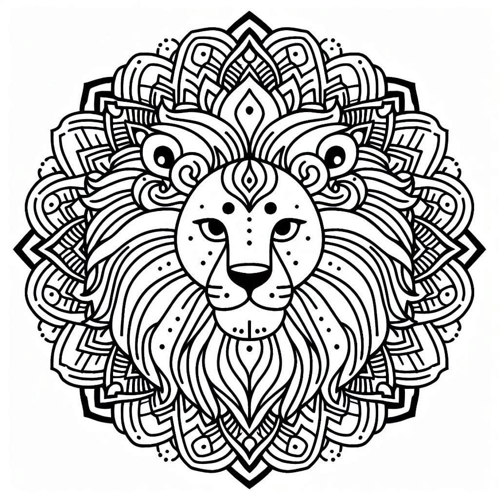 Mandalas Lion 31
